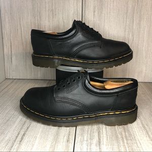 Vintage Made In England Dr Martens 8053 Black Leather Oxford Shoe Mens Size 8